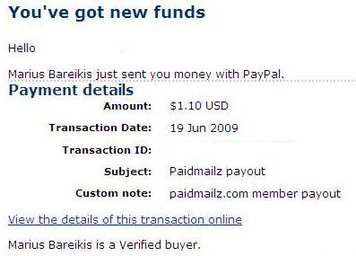 PaidMailz Payment - Got my 2nd PaidMailz payment in 2 hours of request!