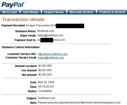 Incentria payments - it is one of my Incentria payments