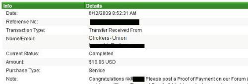 clickers-union payments - it is one of my clicker-union payments