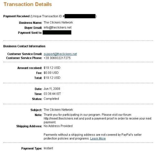 clickers.net payments - it is one of my clickers.net payments
