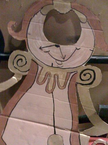 This is Cogsworth - Cogsworth's costume for our children's theater production of Beauty and the Beast