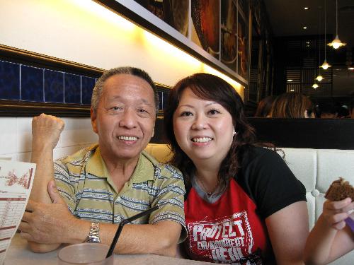 Photo taken togther with my father  - This is a very rare photo that I took together with my father during Jan 2009. After I got married and have my own family, I rarely got the chance to take photo with my father. 