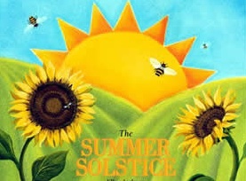 Summer - the sun brings pretty sunflowers and brings with her sweet honey from the buzzing bees