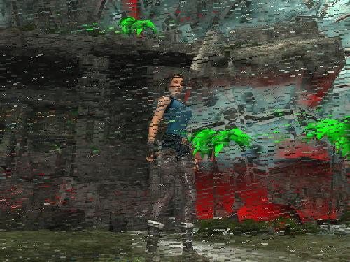 Tomb Raider Anniversary.... wrong graphics - Well i was playing the Tomb Raider Anniversary a few weeks back and i hit a graphics bug.... so here it is... i had to exit the game to fix it.