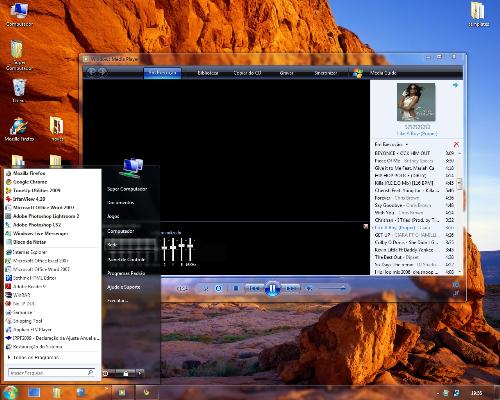 Windows Vista - A screenshot of my computer, using the Windows Vista with a Windows 7 skin.