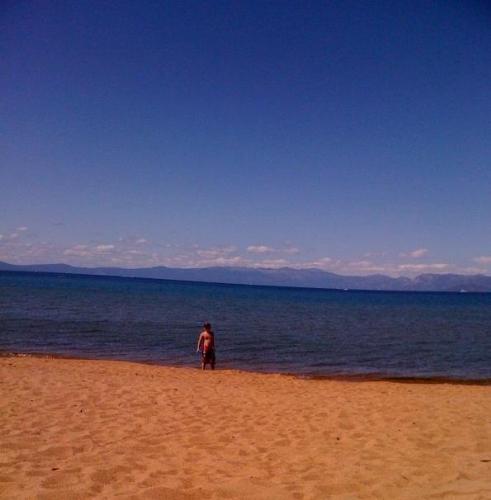 My eight year old son enjoying the water at Lake T - My eight year old son enjoying the water at Lake Tahoe, California