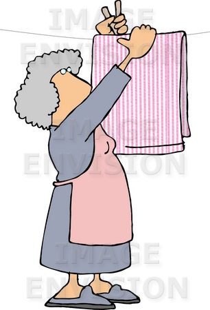 Dry cloths with the Sun - cloth with the Lady in the Sun