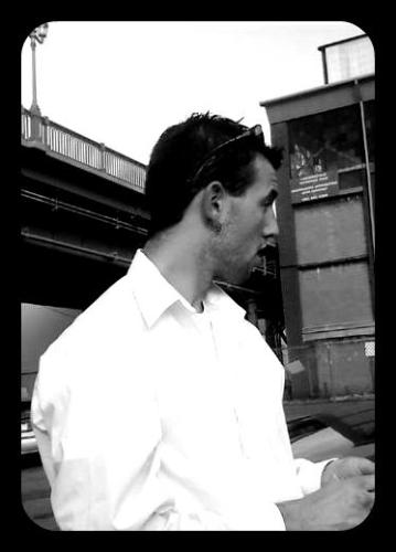 Me - This was after an interview and my Avalanche was towed....:(