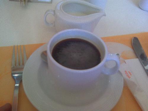 A cup of Coffee - coffee with cream at Pancake House