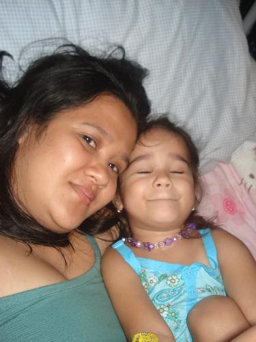 mother and daughter - this a photo of me and my only child who is the most important person in my life.