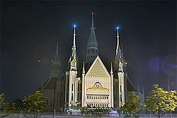 INC temple - The central temple of the Iglesia ni Cristo in the Philippines.