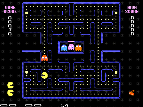 A screenshot of a PacMan Game - Pac Man Game Screenshot. A very Fun game