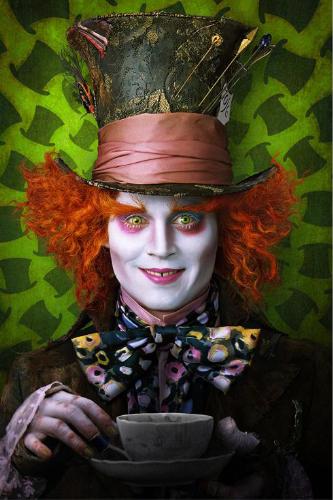 johnny depp as mad hatter in alice in wonderland - first look at johnny depp as mad hatter in alice in wonderland