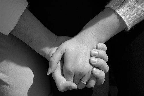 handholding - couple holding hands