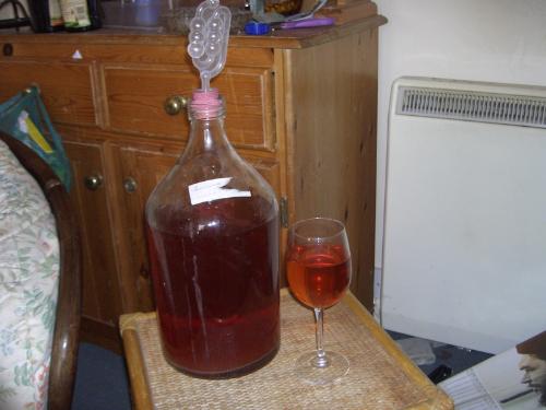 Strawberry wine - my strawberry wine when finished. Strawberry wine - my strawberry wine when finished.