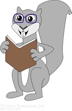 Squirrel - Book reading squirrel