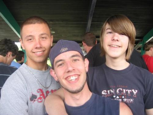 Brothers - Here's a picture of my brothers and I in line at Kennywood.