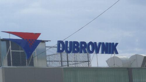 Sign on the terminal building at Dubrovnik airport - I regularly fly to Dubrovnik airport and there are some building works going on there at the moment. It's an interesting airfield to fly into and you can get some spectacular views along the Croatian coast during descent.