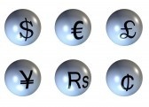 Currency balls - Balls with currencies drawn on them.