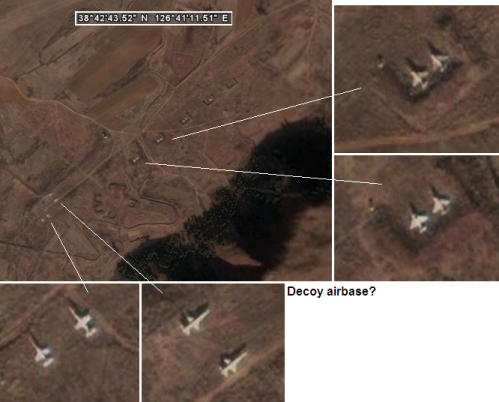 Fake Air base in Koksan - North Korean air base