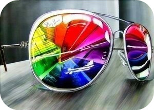 color glasses - it represent how colorful life is. .