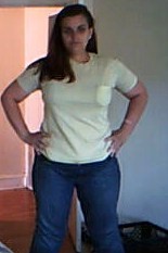 me - this is me in a yellow shirt and blue jeans