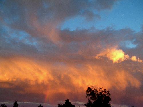Sky over Phoenix, Arizona - I took this picture with my camera in June 2009 over Phoenix, Arizona. A fire looking cloud that just looks awesome