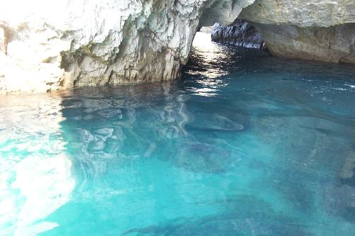 On the way to the aisle of Capri - We took a ride from Sorrento to Capri. Look how beautiful the water is!!
