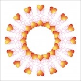 Circle of hearts - Love sign made of hearts