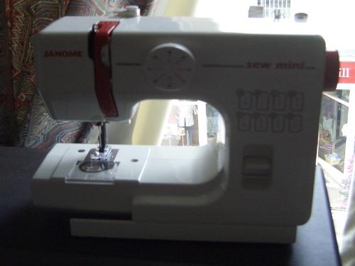 sewing machine - My new 'Janome Mini Sew' sewing machine, sorry it's dark forgot the flash was off.