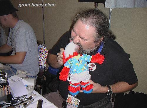rabbi tom eats elmo - rabbi tom was hungry and had a elmo snack!