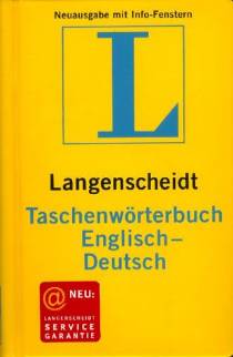 Langenscheidt Dictionary - Langenscheidt Dictionary Cover(English-German)