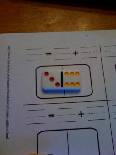 We often use toys such as dominoes to make learnin - We often use toys such as dominoes to make learning fun for our boys