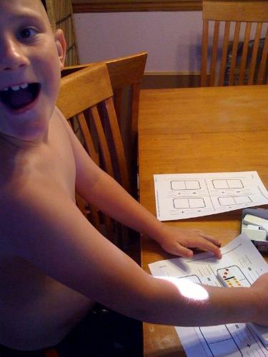We often use toys such as dominoes to make learnin - We often use toys such as dominoes to make learning fun for our boys