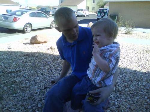 family - my husband and my son right before my hubby deployed to iraq