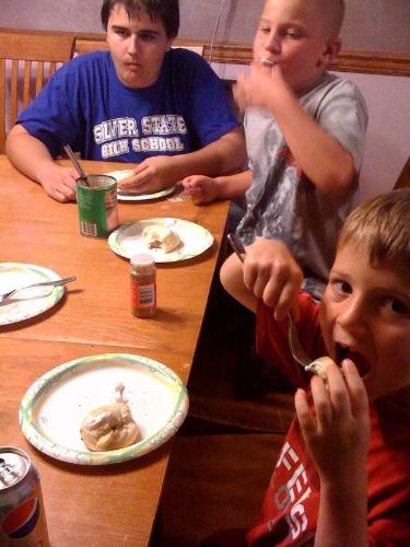 The boys and I had fun baking mini apple pies yest - The boys and I had fun baking mini apple pies yesterday for dessert