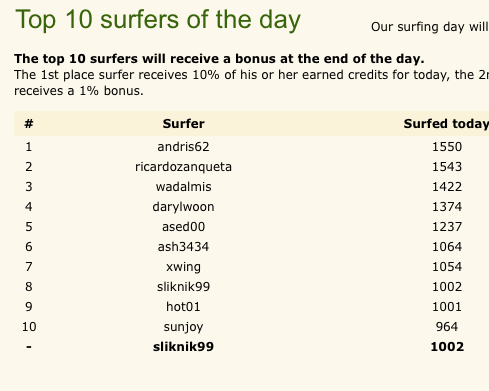 Top 10 Surfer - Screenshot