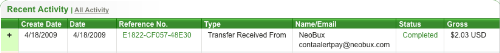 My 1st NeoBux Payment! - Screenshot