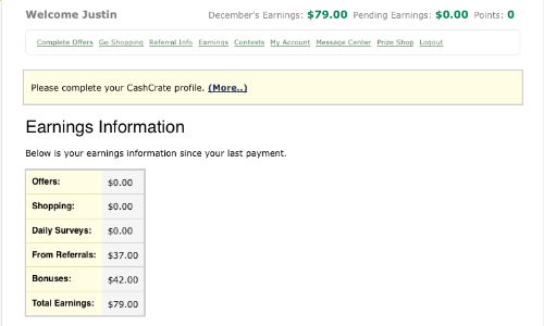 CashCrate Money - Screenshot