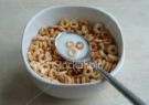 a cereal meal  - it is a cereal meal with milk that looks nutritious and palatable