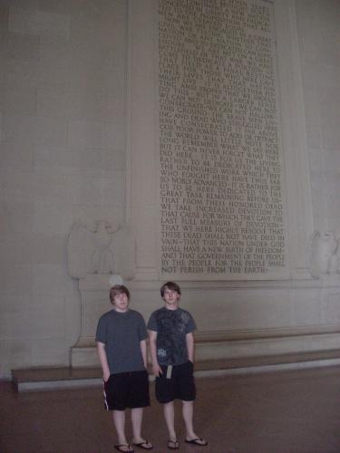 Inside the Lincoln Memorial - looks like an orb to me!