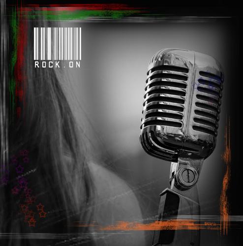 rock on - a rock band album layout. just playing with photoshop. got a nice photo from web and got an idea to do a rockband album layout.
