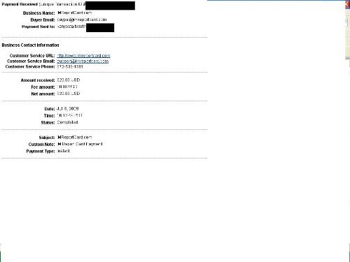 Payment Proof of IM Report Card - This is proof positive that they pay, and quick!! I just joined today!