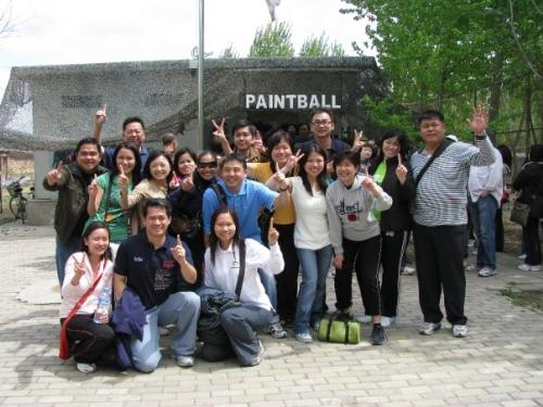 Paintball Champs - This is a photo of the author and her team when they won the Paintball Challenge in China.