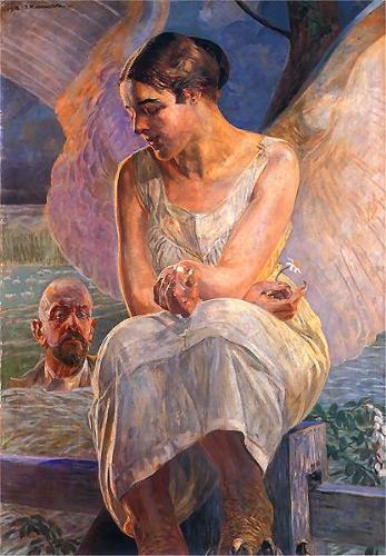 mother - oil painting