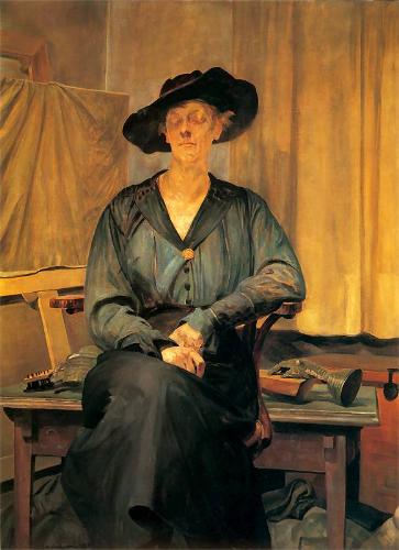 woman - older woman oil painting