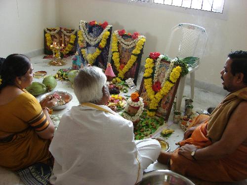 prayer - this picture is taken while prayers are being offered to the Lord.