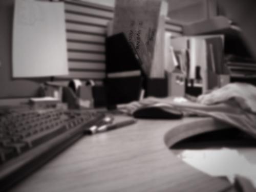 workspace - my current workspace. a photo representing a tired employee. lol!