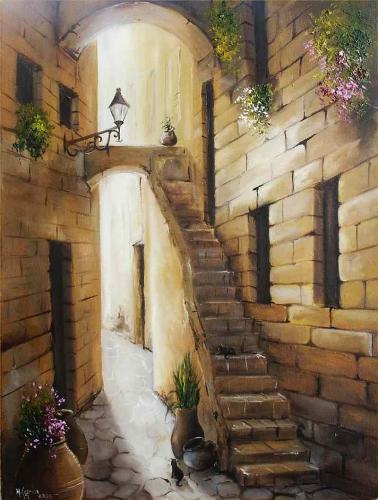 Architecture - Architecture-oil painting