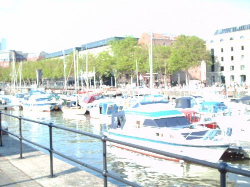 Bristol Harbourside - Went to a food fayre in Bristol, staying the weekend in this fun-loving city. The fayre was on the harbourside, and also had some music, including from Ian Dury&#039;s old group - The Blockheads!